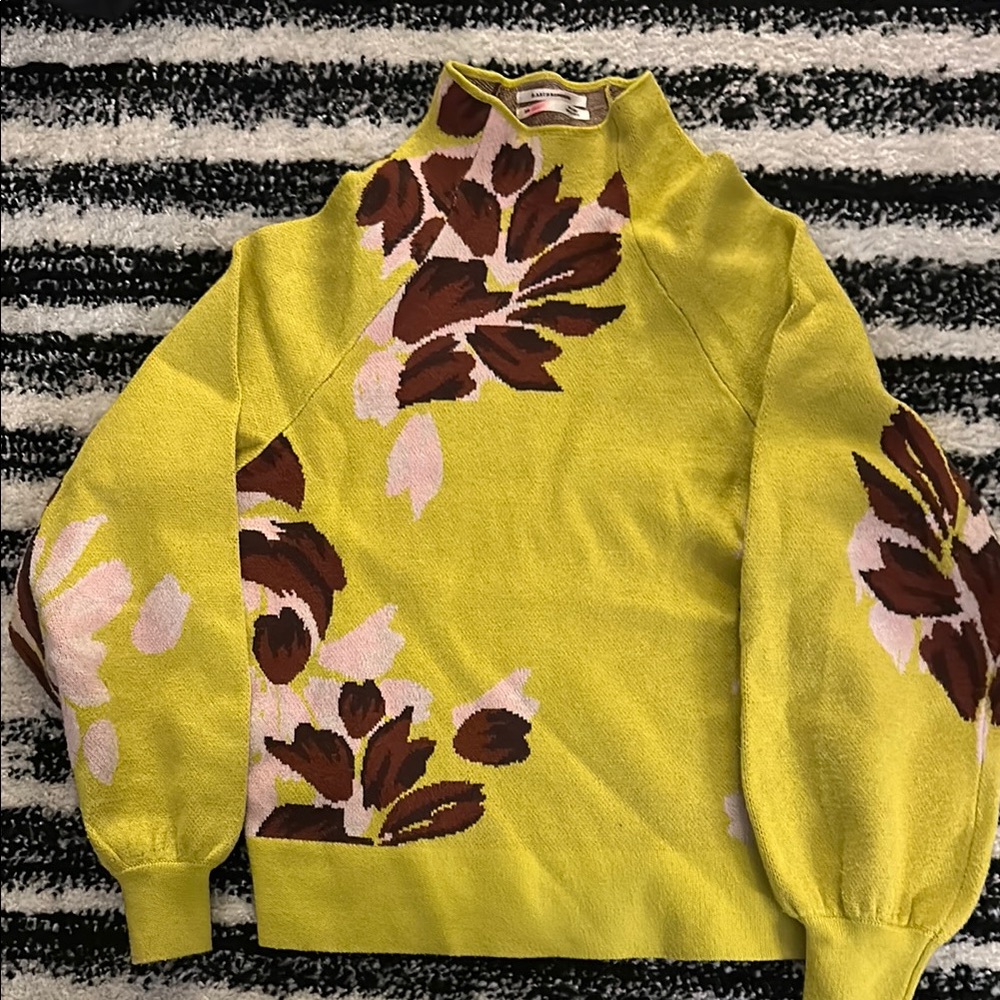 Anthropologie floral sweater XXS